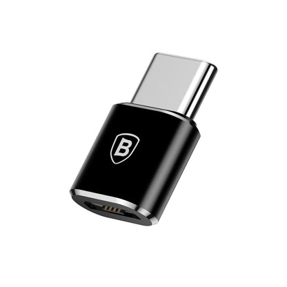 Baseus microUSB - USB-C adat- és töltőadapter, fekete CAMOTG-01