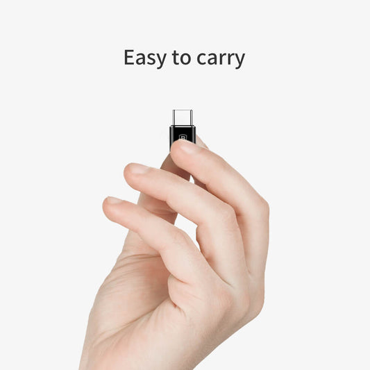Baseus microUSB - USB-C adat- és töltőadapter, fekete CAMOTG-01