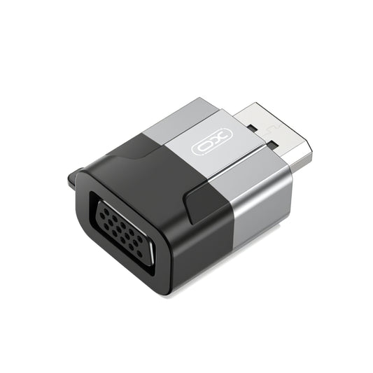Videó adapter XO Design GB016, DisplayPort - VGA, szürke 