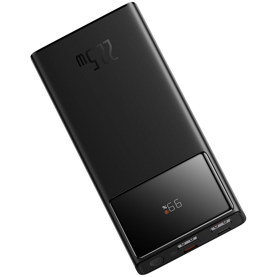 Baseus Star Lord külső akkumulátor, 10000mAh, 22,5W, QC + PD, 1 x USB-C - 2 x USB-A, fekete PPXJ100001 