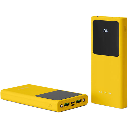 External Battery Colorum CPB10-02, 10000mAh, 10W, 2 x USB-A, Yellow