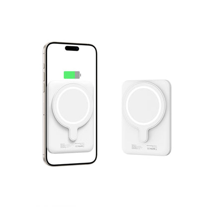 Tech-Protect PB10 LifeMag vezeték nélküli külső akkumulátor, 5000mAh, 15W, PD + FQI, 1 x QI - 1 x USB-C, fehér