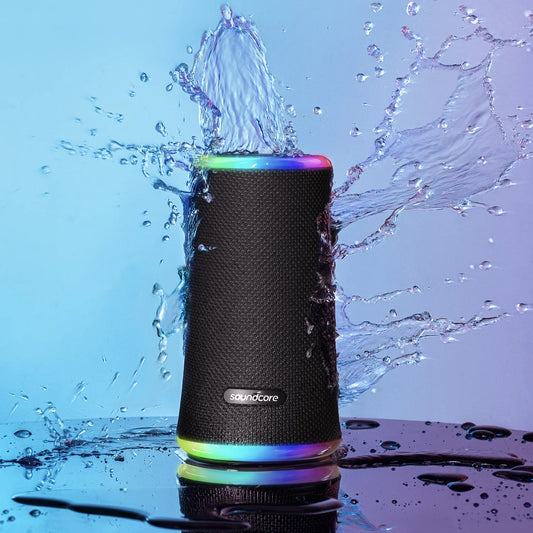 Hordozható Bluetooth hangszóró Anker SoundCore Flare 2, 20W, RGB, vízálló, fekete A3165G11 
