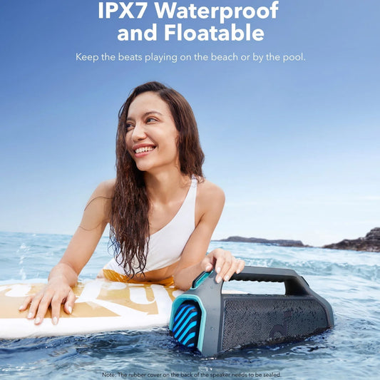 Bluetooth hordozható hangszóró Anker Soundcore Boom 2 Plus, 140W, RGB, vízálló, kék A3134031 