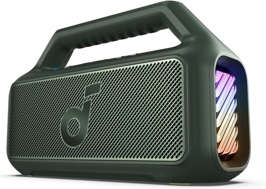 Hordozható Bluetooth hangszóró Anker SoundCore Boom 2, 80 W, RGB, vízálló, zöld A3138061 
