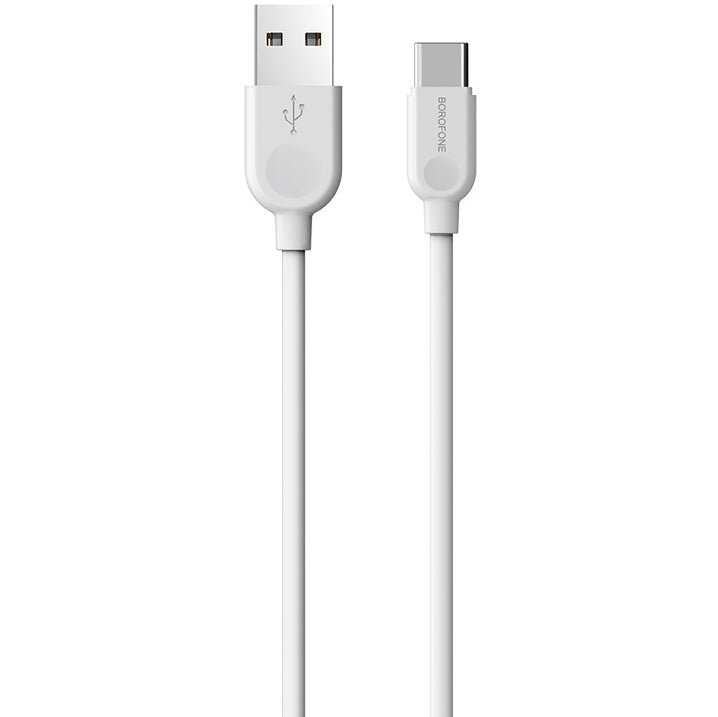 Adat- és töltőkábel USB-A - USB-C Borofone BX14 LinkJet, 18W, 1m, Fehér