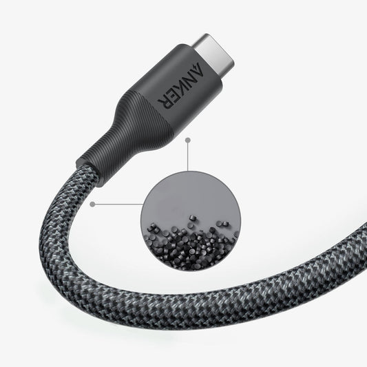 USB-C adat- és töltőkábel - USB-C Anker 544, 140W, 1,8m, fekete A80F6H11 