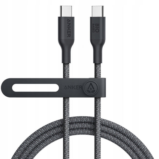 USB-C adat- és töltőkábel - USB-C Anker 544, 140W, 1,8m, fekete A80F6H11 