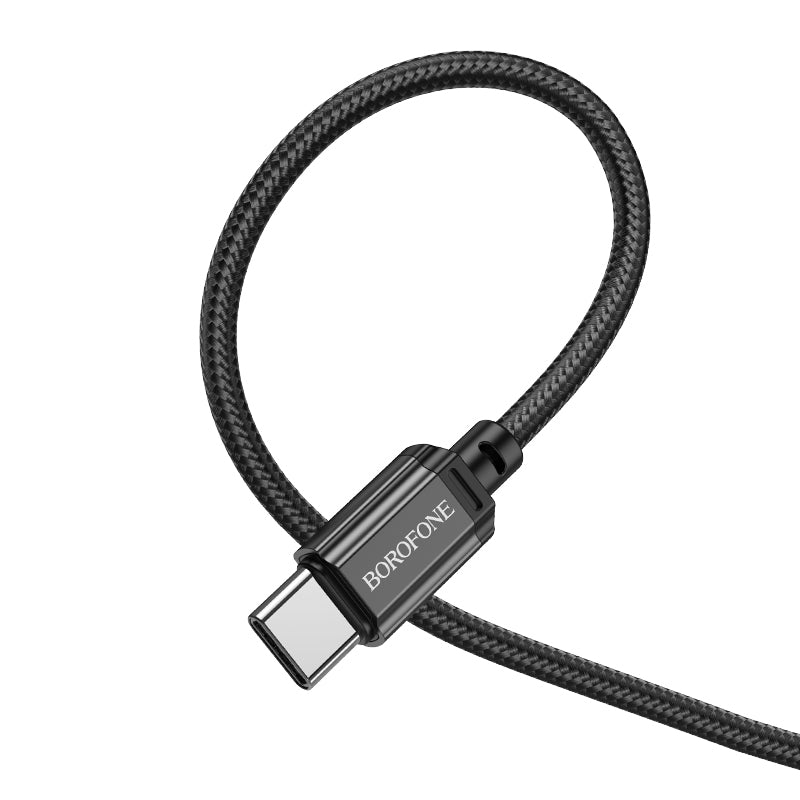 Data and Charging Cable USB-A - USB-C Borofone BX87 Sharp BX87, 60W, 1m, Black 