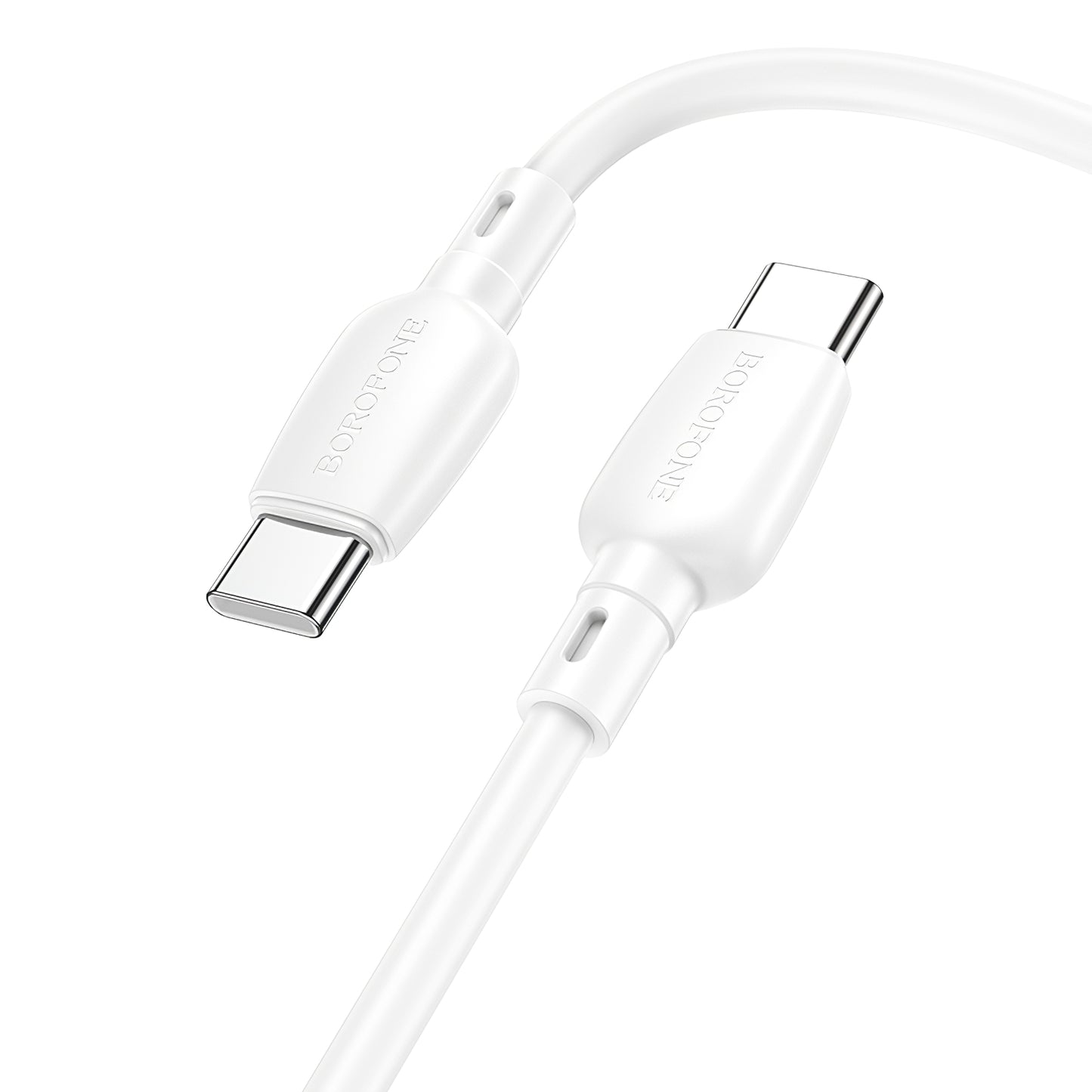 USB-C adat- és töltőkábel - USB-C Borofone BX93, 60W, 1m, fehér 
