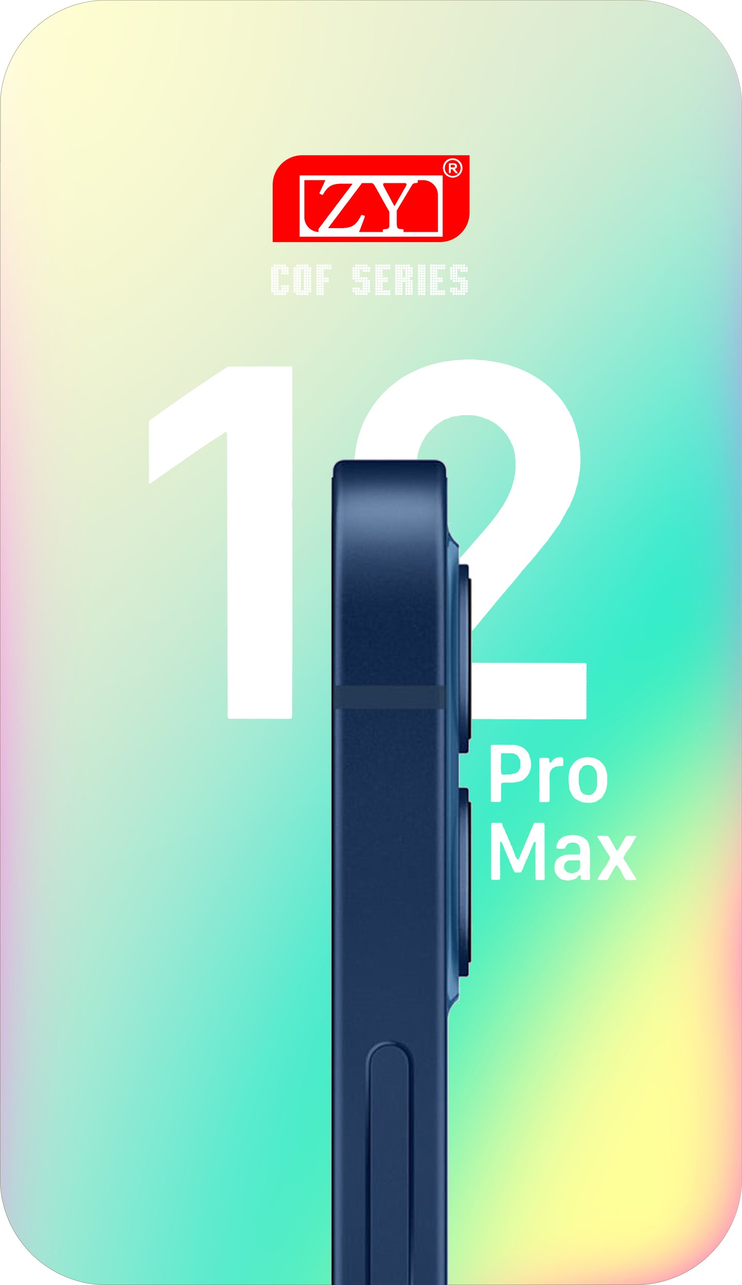 ZY érintőképernyő kijelző Apple iPhone 12 Pro Max készülékhez, kerettel, In-Cell IC mozgatható LCD változat, fekete 