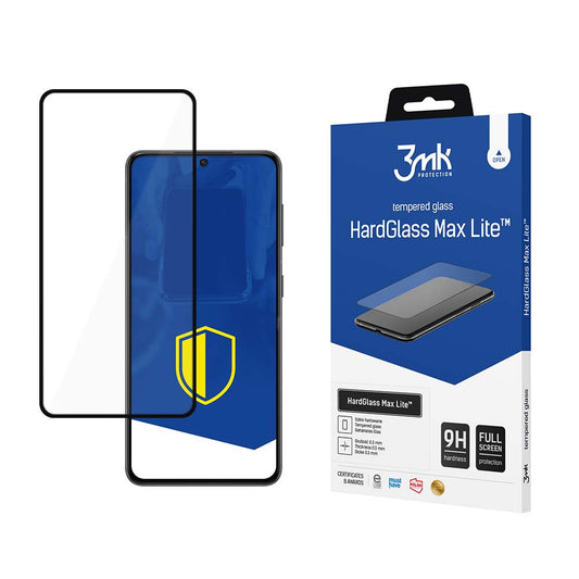 Képernyővédő 3MK HardGlass Max Lite Samsung Galaxy Galaxy S21 5G G991, edzett üveg, teljes ragasztás, Fekete