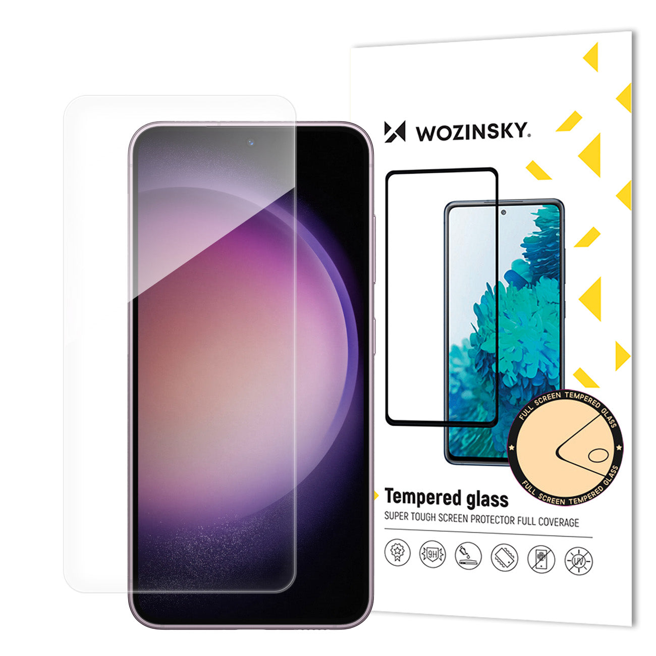 WZK Screen Protector for Samsung Galaxy S24+ S926, Glass Shield, Full Glue, Transparent 