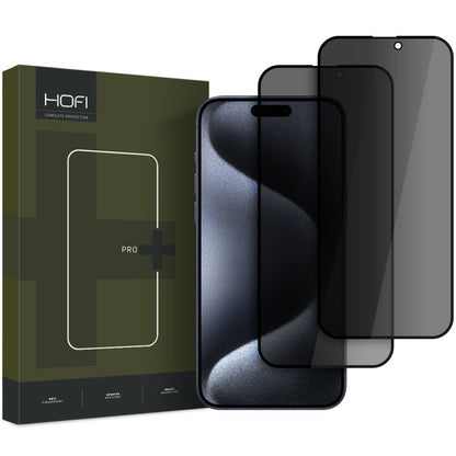 Adatvédelmi képernyővédő HOFI Glass PRO+ Apple iPhone 16 Plus készülékhez, védőpajzs, teljes ragasztás, 2 db, 2.5D 