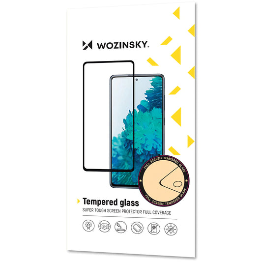 WZK képernyővédő Huawei Y6p, hajlékony üveg, teljes ragasztás, fekete