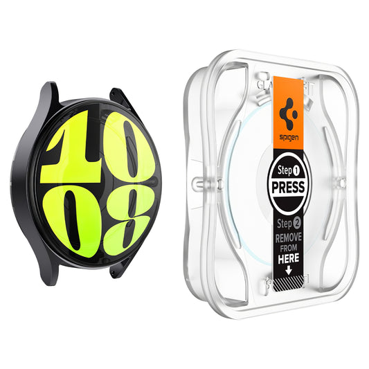 Védőfólia Spigen Glastr EZ FIT Samsung Galaxy Watch7 / Watch6 / Watch5 / Watch4 40mm sorozathoz, 2 darabos készlet, Tem Tem Tem Tem Tem Tem Tem Tem Tem Tem Tem védőüveg AGL08494 