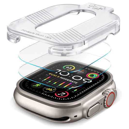 Tech-Protect Supreme védőfólia szett Apple Watch Ultra Series készülékhez, 2 darabos készlet, üvegvédelemmel 
