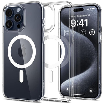 MagSafe tok Apple iPhone 15 Pro Max készülékhez, Spigen, Ultra Hybrid, átlátszó