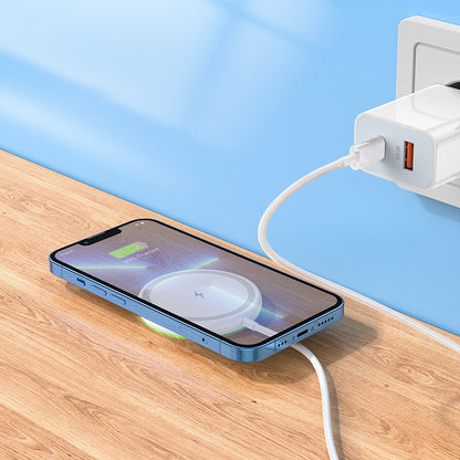 Borofone BQ27 vezeték nélküli hálózati töltő, 15W, 1.67A, fehér 
