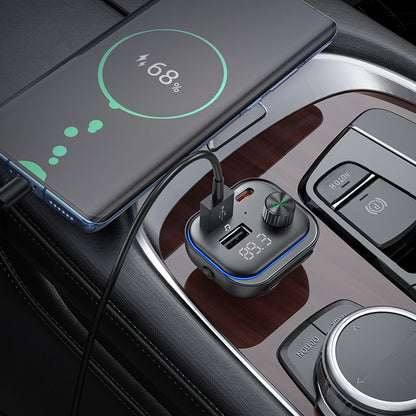 Bluetooth FM modulátor Borofone BC54, 2 x USB-A - 1 x USB-C 