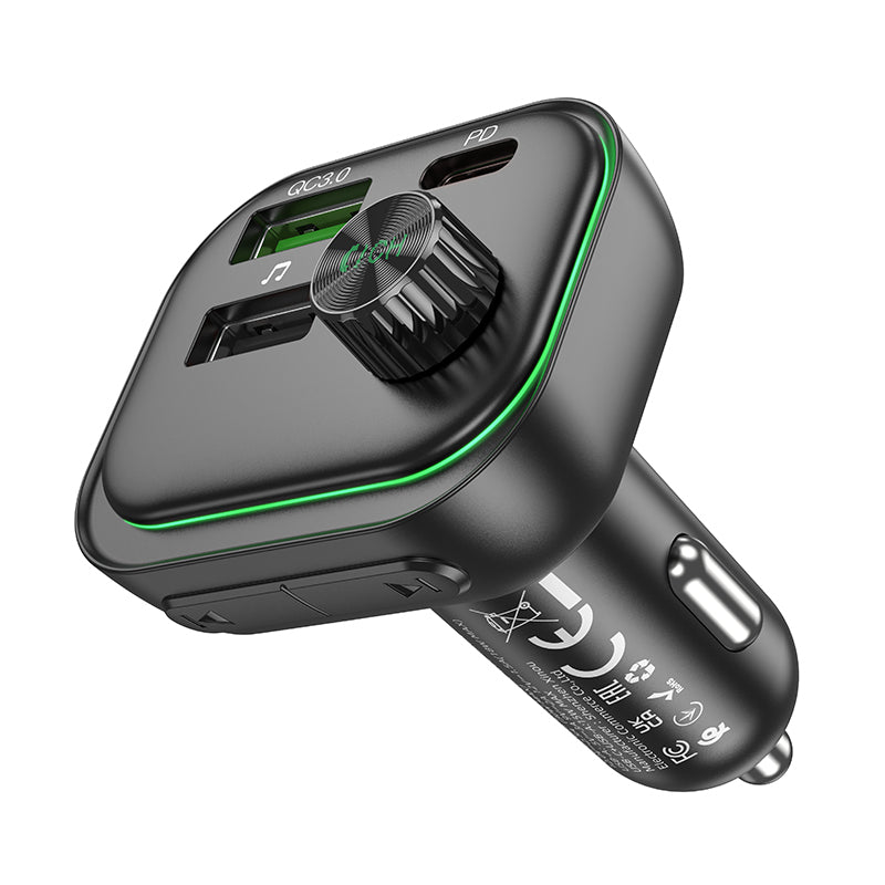 Bluetooth FM modulátor Borofone BC54, 2 x USB-A - 1 x USB-C 