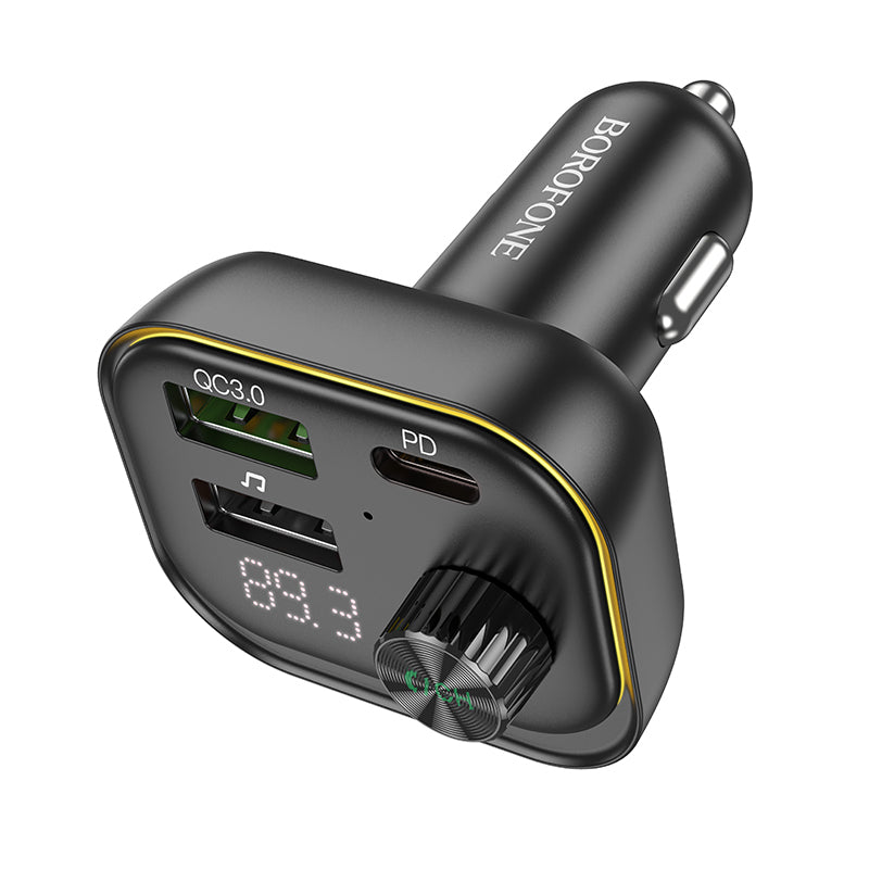 Bluetooth FM modulátor Borofone BC54, 2 x USB-A - 1 x USB-C 