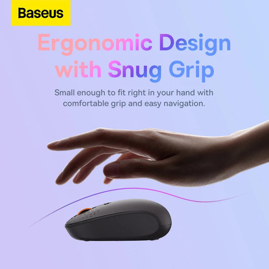Baseus F01B Tri-Mode vezeték nélküli egér, 1600DPI, BT / Wi-Fi, rózsaszín B0105555503413-00