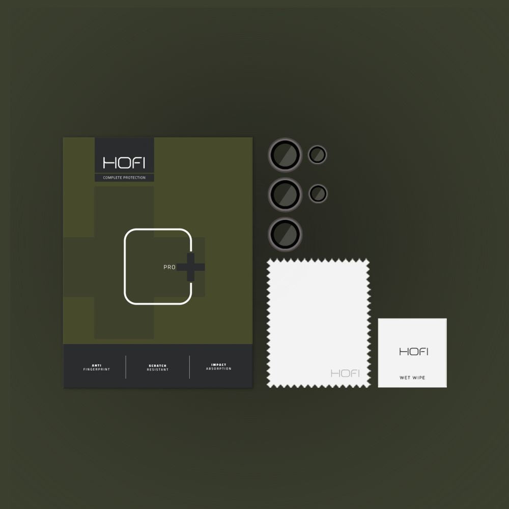 HOFI PRO+ Hátsó kamera védőkeret Samsung Galaxy S23 Ultra S918-hoz, edzett üveg